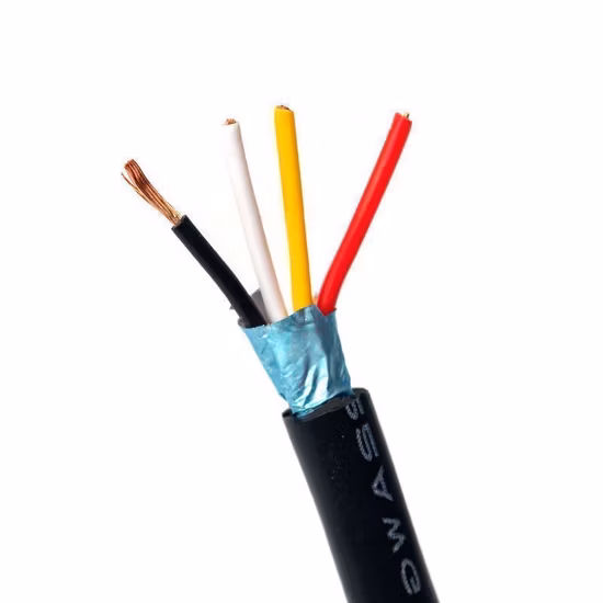 Cable de alambre de cobre eléctrico trenzado de control y alimentación eléctrica flexible aislado con PVC UL2464